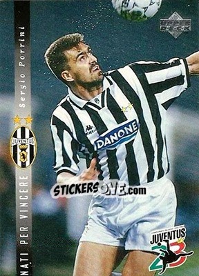Sticker Sergio Porrini - Juventus FC Campione d'Italia 1994-1995 n. 14 - Upper Deck