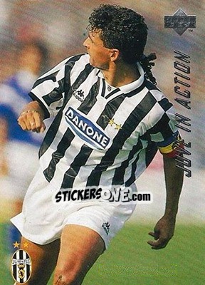 Sticker Brescia - Juventus 1-1 - Juventus FC Campione d'Italia 1994-1995 - Upper Deck