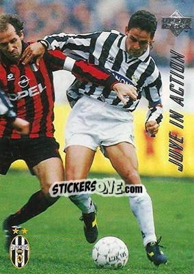 Sticker Juventus - Milan 1-0 - Juventus FC Campione d'Italia 1994-1995 n. 46 - Upper Deck