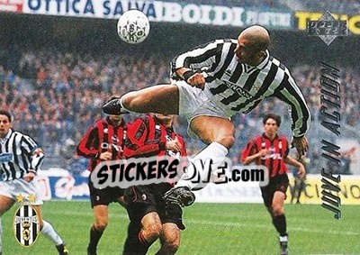 Sticker Juventus - Milan 1-0 - Juventus FC Campione d'Italia 1994-1995 n. 47 - Upper Deck