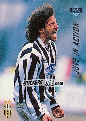 Sticker Juventus - Brescia 2-1 - Juventus FC Campione d'Italia 1994-1995 n. 56 - Upper Deck