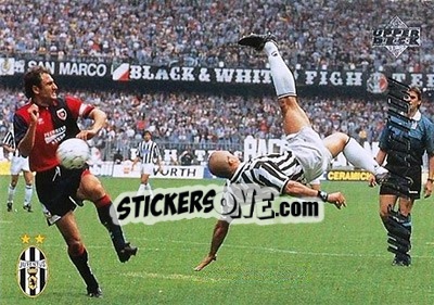 Sticker Juventus - Cagliari 3-1 - Juventus FC Campione d'Italia 1994-1995 n. 64 - Upper Deck