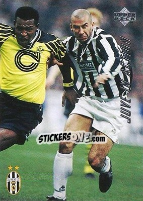Sticker Juventus - B.Dortmund 2-2 - Juventus FC Campione d'Italia 1994-1995 n. 70 - Upper Deck
