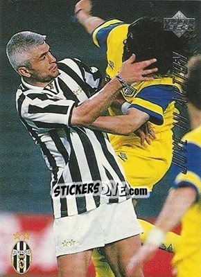 Sticker Juventus - Parma 1-0 - Juventus FC Campione d'Italia 1994-1995 - Upper Deck