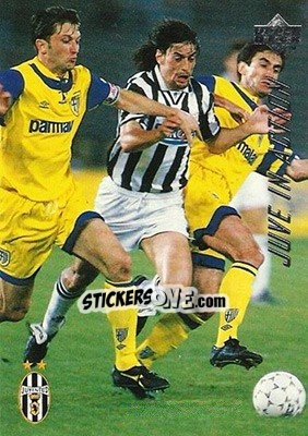 Sticker Juventus - Parma 1-0 - Juventus FC Campione d'Italia 1994-1995 - Upper Deck