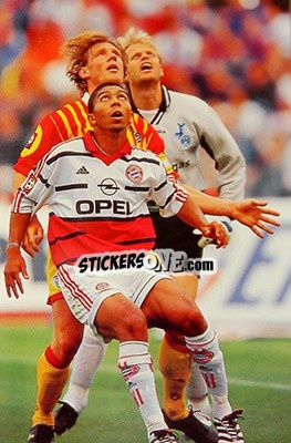 Sticker Giovane Elber - FC Bayern München Foto-Cards 1998-1999 n. 21 - Panini