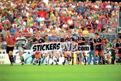 Figurina Players enter the pitch