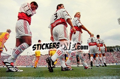 Figurina Players enter the pitch - FC Bayern München Foto-Cards 1998-1999 n. 54 - Panini