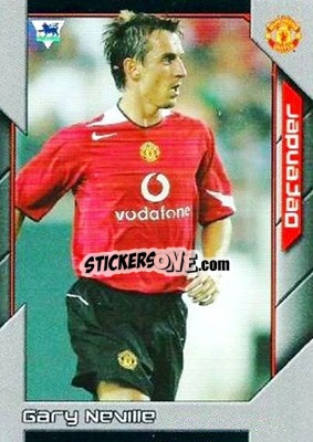 Sticker Gary Neville - Premier Stars 2004-2005 n. 148 - Topps