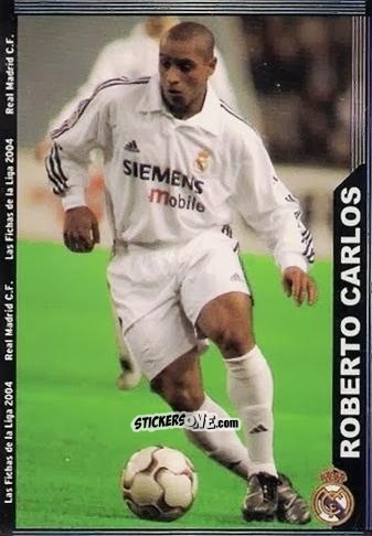 Cromo R. Carlos - Las Fichas De La Liga 2003-2004 n. 9 - Mundicromo