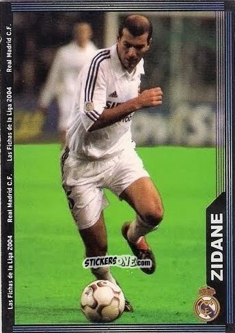 Sticker Zidane - Las Fichas De La Liga 2003-2004 n. 17 - Mundicromo