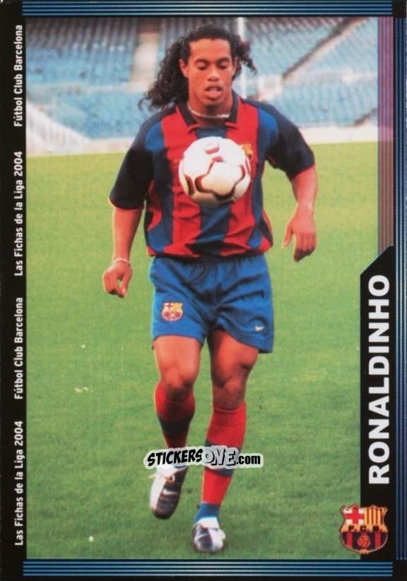 Cromo Ronaldinho - Las Fichas De La Liga 2003-2004 n. 154 - Mundicromo