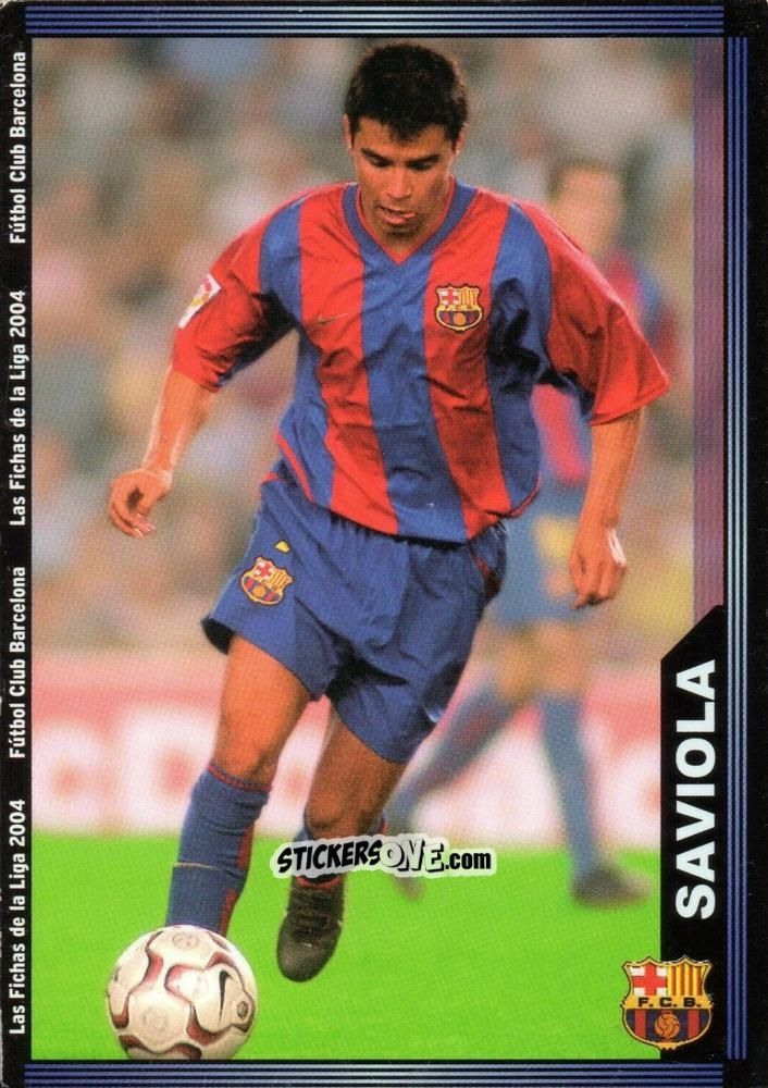 Cromo Saviola - Las Fichas De La Liga 2003-2004 n. 156 - Mundicromo