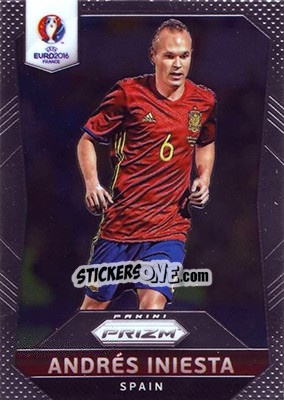 Sticker Andres Iniesta - UEFA Euro 2016 Prizm - Panini