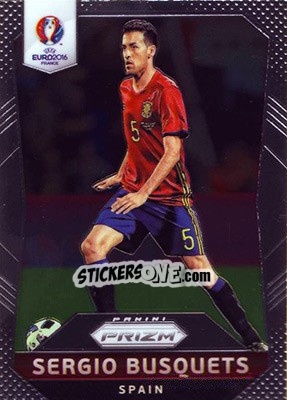 Cromo Sergio Busquets - UEFA Euro 2016 Prizm - Panini