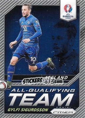 Sticker Gylfi Sigurdsson - UEFA Euro 2016 Prizm n. AQ-8 - Panini