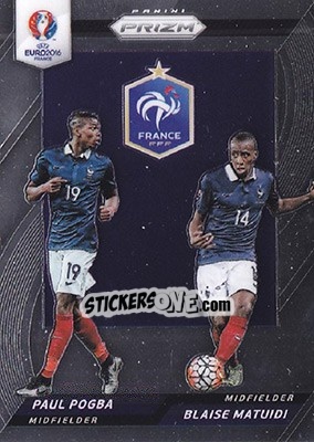 Sticker Paul Pogba / Blaise Matuidi - UEFA Euro 2016 Prizm - Panini