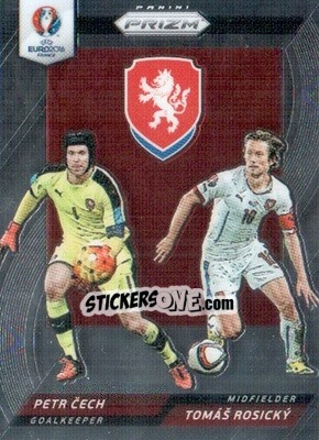 Sticker Tomas Rosicky / Petr Cech - UEFA Euro 2016 Prizm n. CCD-4 - Panini