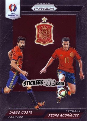 Sticker Pedro Rodriguez / Diego Costa - UEFA Euro 2016 Prizm n. CCD-11 - Panini