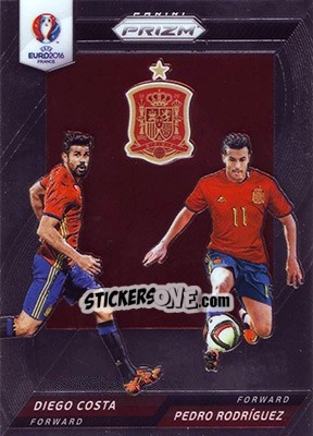 Sticker Pedro Rodriguez / Diego Costa - UEFA Euro 2016 Prizm - Panini