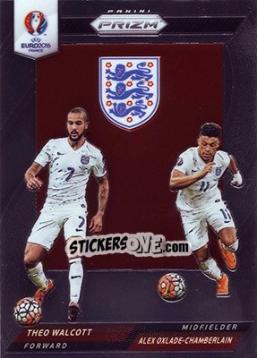 Cromo Theo Walcott / Alex Oxlade-Chamberlain - UEFA Euro 2016 Prizm - Panini