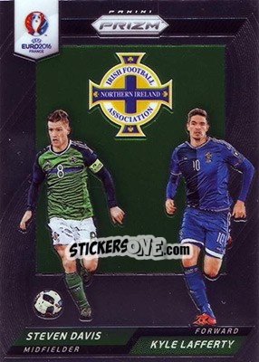 Sticker Steven Davis / Kyle Lafferty - UEFA Euro 2016 Prizm - Panini