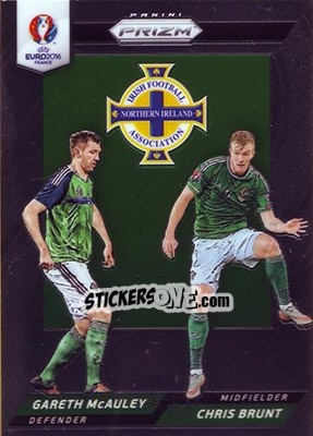 Sticker Chris Brunt / Gareth McAuley - UEFA Euro 2016 Prizm n. CCD-19 - Panini