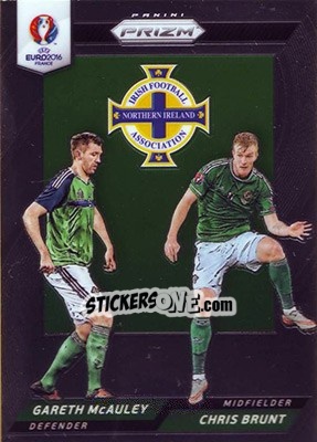 Sticker Chris Brunt / Gareth McAuley - UEFA Euro 2016 Prizm - Panini