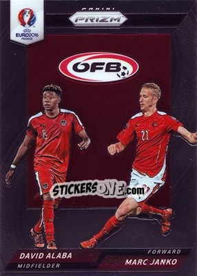 Sticker Marc Janko / David Alaba - UEFA Euro 2016 Prizm n. CCD-20 - Panini