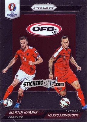 Sticker Marko Arnautovic / Martin Harnik - UEFA Euro 2016 Prizm n. CCD-22 - Panini