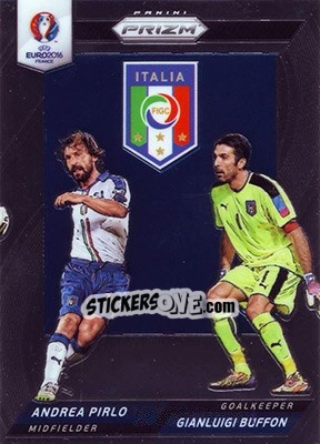 Sticker Gianluigi Buffon / Andrea Pirlo - UEFA Euro 2016 Prizm n. CCD-23 - Panini