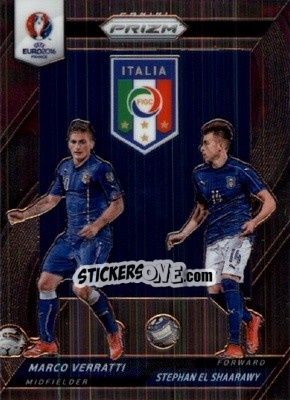 Sticker Stephan El Shaarawy / Marco Verratti - UEFA Euro 2016 Prizm n. CCD-25 - Panini