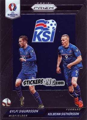 Sticker Gylfi Sigurdsson / Kolbeinn Sigthorsson - UEFA Euro 2016 Prizm - Panini