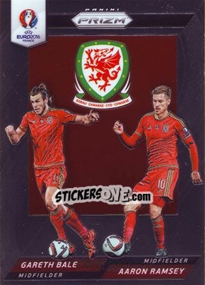 Sticker Gareth Bale / Aaron Ramsey - UEFA Euro 2016 Prizm - Panini