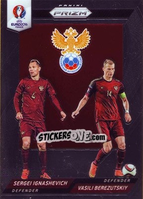 Sticker Vasili Berezutski / Sergei Ignashevich - UEFA Euro 2016 Prizm - Panini