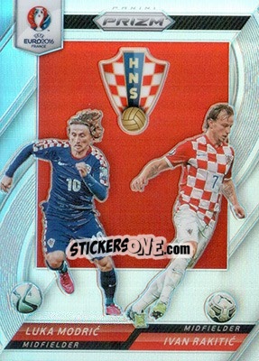 Sticker Luka Modric / Ivan Rakitic - UEFA Euro 2016 Prizm n. CCD-46 - Panini