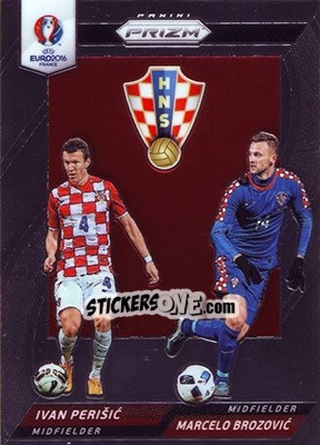 Sticker Marcelo Brozovic / Ivan Perisic - UEFA Euro 2016 Prizm - Panini