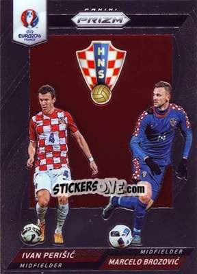 Sticker Marcelo Brozovic / Ivan Perisic - UEFA Euro 2016 Prizm n. CCD-47 - Panini