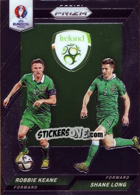 Sticker Shane Long / Robbie Keane - UEFA Euro 2016 Prizm - Panini