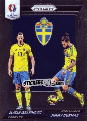 Sticker Jimmy Durmaz / Zlatan Ibrahimovic - UEFA Euro 2016 Prizm n. CCD-59 - Panini