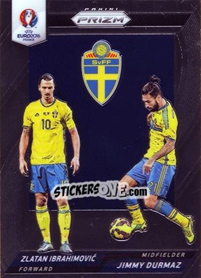 Cromo Jimmy Durmaz / Zlatan Ibrahimovic - UEFA Euro 2016 Prizm - Panini