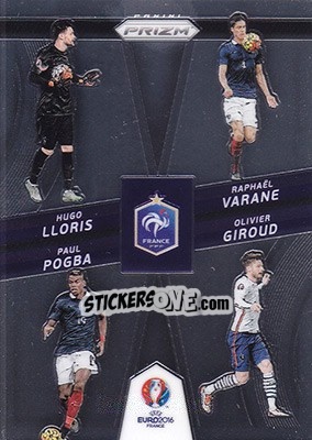 Sticker Raphael Varane / Hugo Lloris / Paul Pogba / Olivier Giroud - UEFA Euro 2016 Prizm n. CCQ-1 - Panini