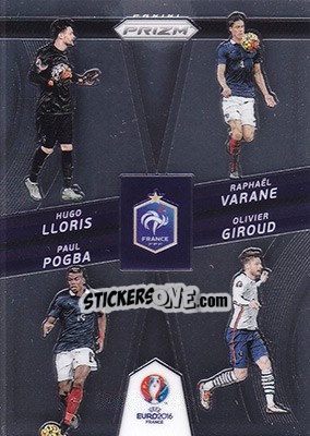 Sticker Raphael Varane / Hugo Lloris / Paul Pogba / Olivier Giroud - UEFA Euro 2016 Prizm - Panini