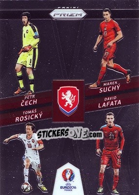 Sticker Petr Cech / David Lafata / Tomas Rosicky / Marek Suchy - UEFA Euro 2016 Prizm n. CCQ-2 - Panini