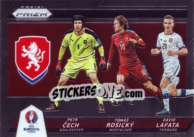 Sticker Tomas Rosicky / Petr Cech / David Lafata - UEFA Euro 2016 Prizm - Panini
