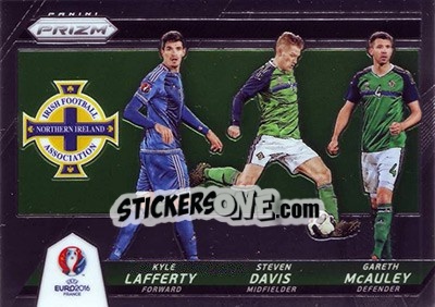 Cromo Gareth McAuley / Steven Davis / Kyle Lafferty - UEFA Euro 2016 Prizm - Panini