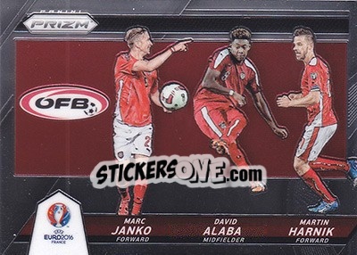 Sticker David Alaba / Martin Harnik / Marc Janko - UEFA Euro 2016 Prizm n. CCT-8 - Panini
