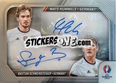 Sticker Bastian Schweinsteiger / Mats Hummels - UEFA Euro 2016 Prizm - Panini