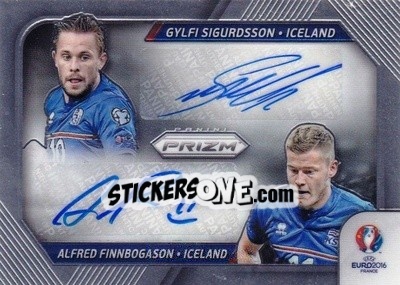 Sticker Alfred Finnbogason / Gylfi Sigurdsson - UEFA Euro 2016 Prizm n. DS-19 - Panini