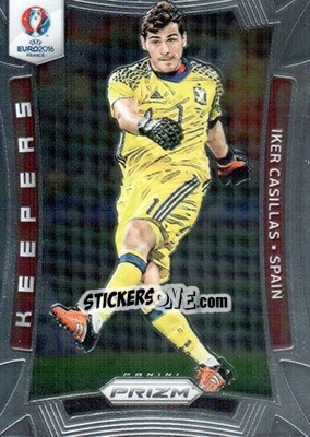 Sticker Iker Casillas - UEFA Euro 2016 Prizm n. K-4 - Panini
